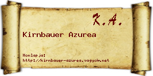Kirnbauer Azurea névjegykártya